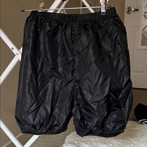Black TrashBag shorts made for ballet dancer’s.